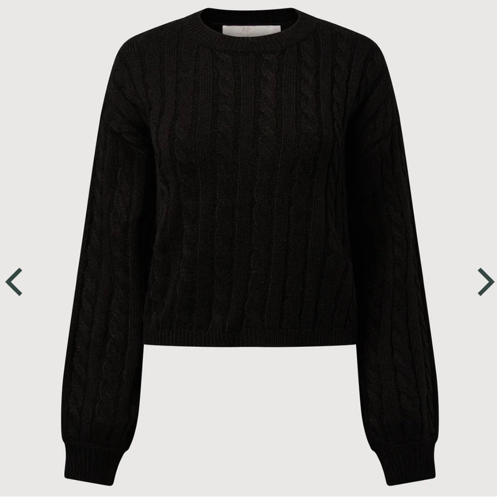 Cable crew sweater